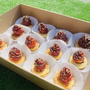 Mini Pancake with Strawberry and Nutella (12pcs)