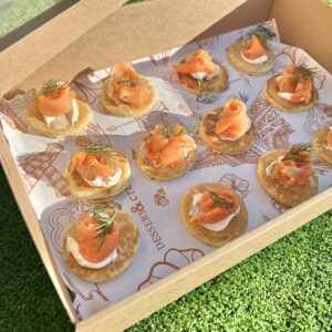 Blinis with Smoked Salmon (12 pcs)