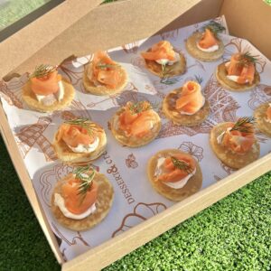 Blinis with Smoked Salmon (12 pcs)
