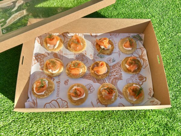 Blinis with Smoked Salmon (12 pcs) - Image 2