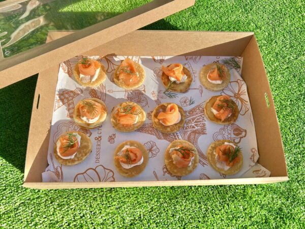 Blinis with Smoked Salmon (12 pcs) - Image 2