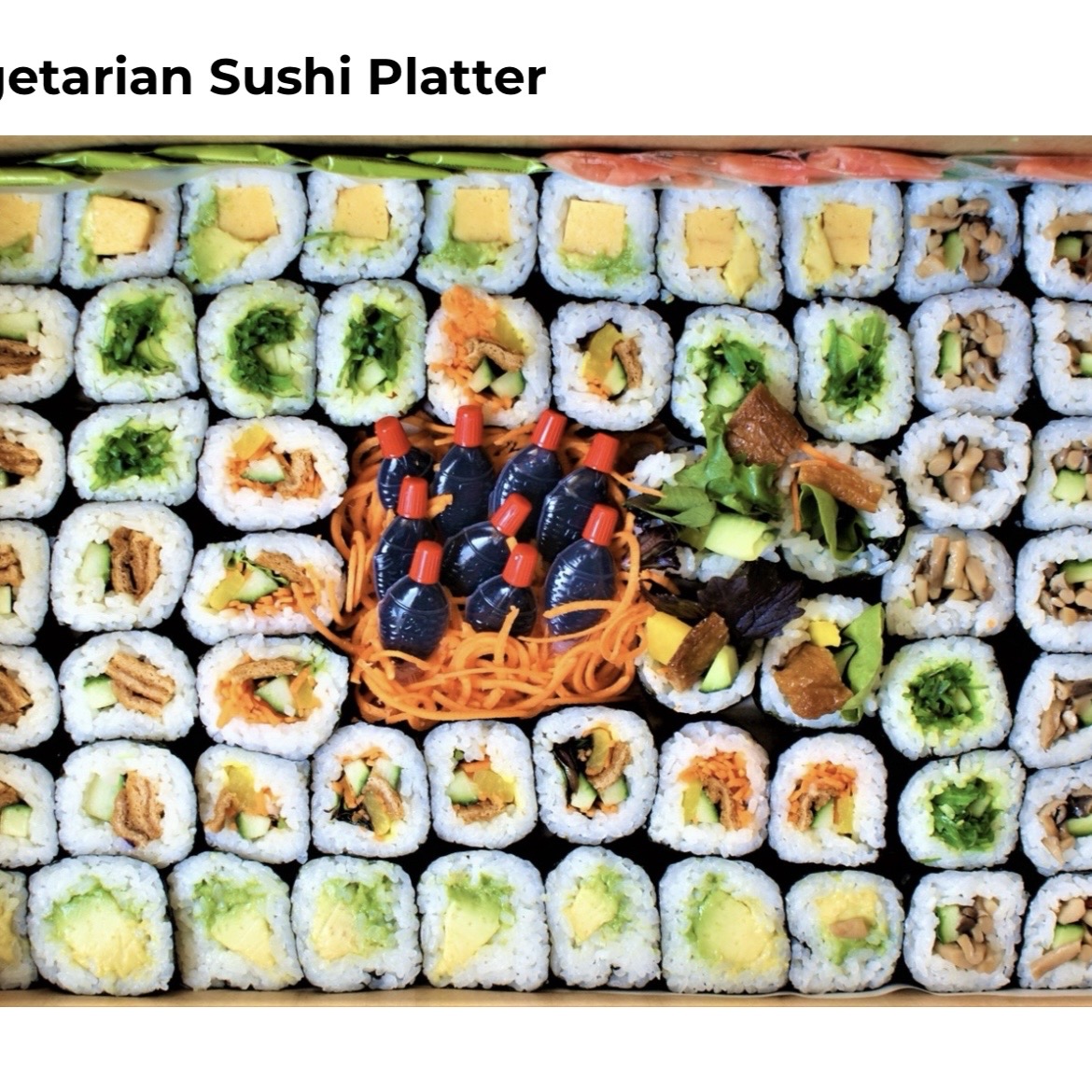Vegetarian Sushi Platter (64 pcs)